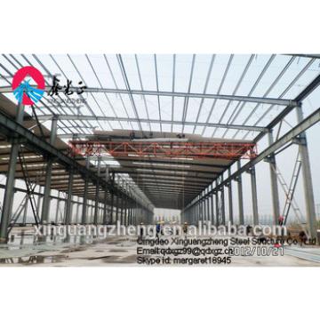 Pre-engineering industrial double slope galvanized steel structural frame cheapest prefabricated manufactured warehouse