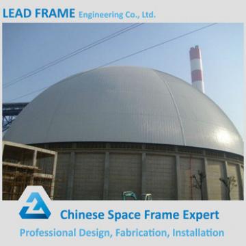 long span steel space frame for limestone storage domes