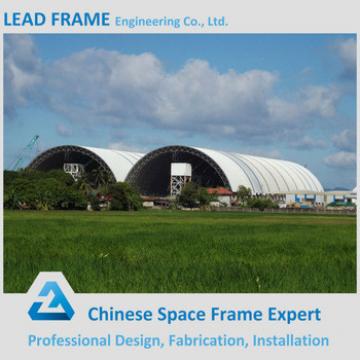 Arched structure light steel space frame coal shed