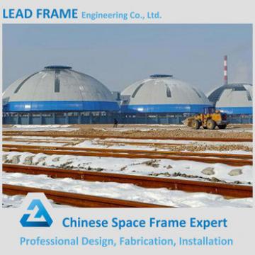 High quality steel dome space frame for coal storage