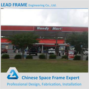 Prefab Space Frame Structure Service Station with Steel Roof System