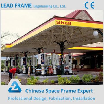 Modern and Prefabricated Steel Gas Station Canopy