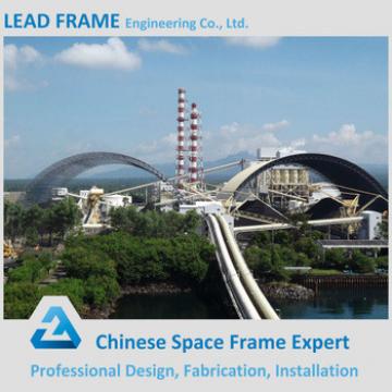Longitudinal steel frame structure coal shed for power plant