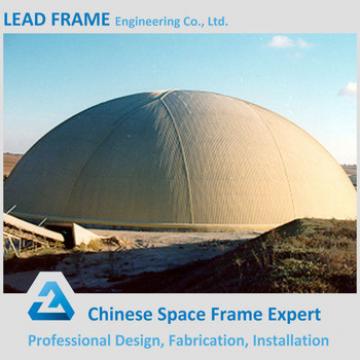 Lightweight dome space frame for coal storage