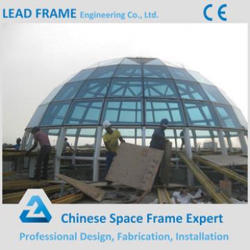 Large Scale Light Self-weihgt Steel Structure Building Glass Dome for Hot Sale