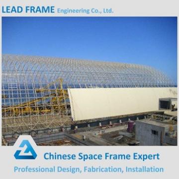 Durable prefabricated barrel coal storage steel space frame