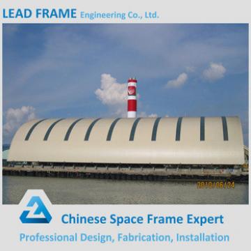 Aesthetic sandwich panel space frame system for coal storage