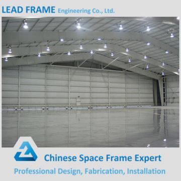 Economical prefabricated construction design steel structure arch hangar
