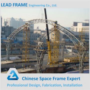 long span prefabricated space frame arched roof truss