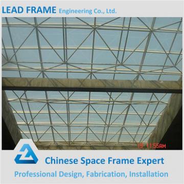 Q345B Steel Frame Structure Glass Atrium Roof