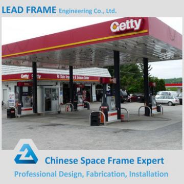 Customized Space Frame membrane steel truss canopy for gas station