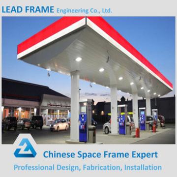 high standard steel structure space frame for gas station canopy