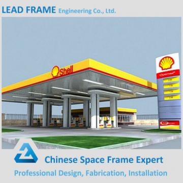 Prefabricated Gas Station Steel Frame Canopy