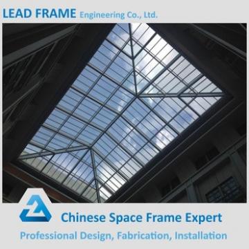 Steel Frame Structure Atrium with Glass Roof Cover