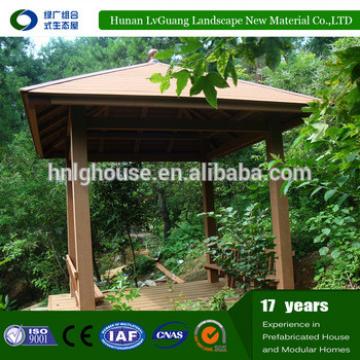 Strong wind-proof wooden hardwood timber gazebo with wpc