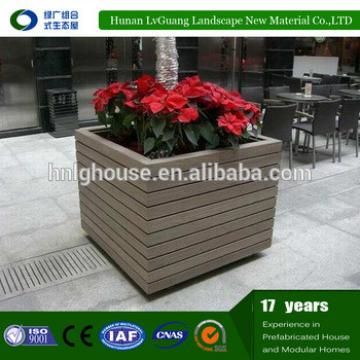 Wooden design garden flower pot for balcony