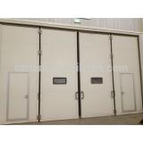 Industrial electric steel folding door