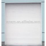 Motorized roll up shutter doors with aluminum foam slides