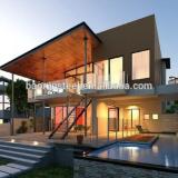 Luxury modern steel economic prefab house villa