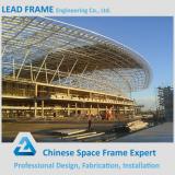 Welded steel ball space frame for airport terminal
