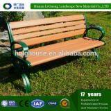 Outdoor garden natural granite stone bench with wood wpc